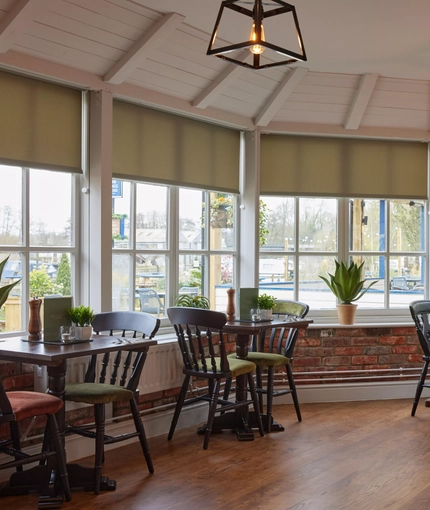 Restaurant seating area in a pub hotel