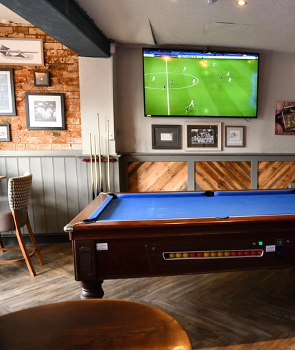 interior games room with pool table