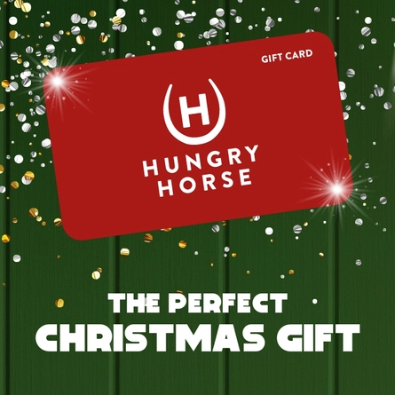 A banner promoting a Gift Card at Hungry Horse venues.