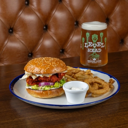 An image of a burger and fries.