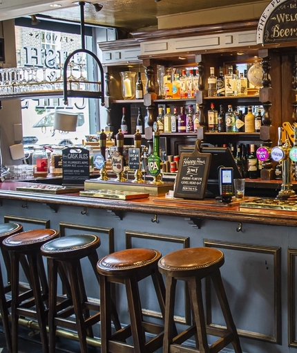 interior bar of the plumbers arms