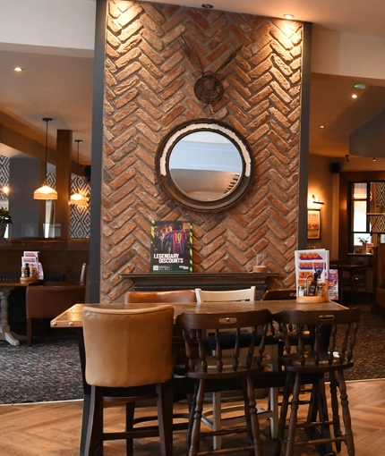 interior restaurant and seating area