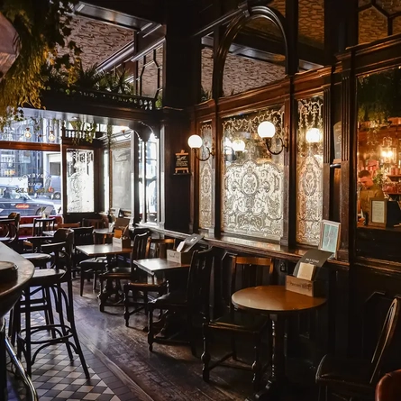 interior restaurant and seating area