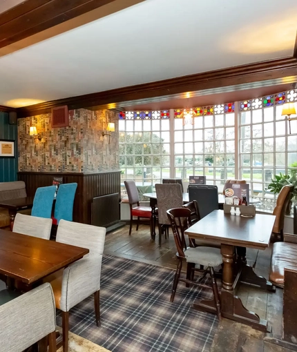 interior seating area of the pub