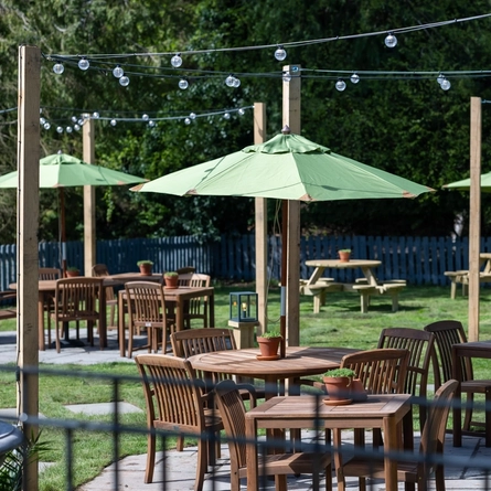 The beer garden at Himley House.