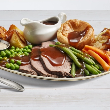 Topside of beef roast meal