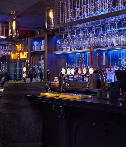 The bar at the White Hart.