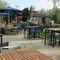 Beer garden outside of a pub