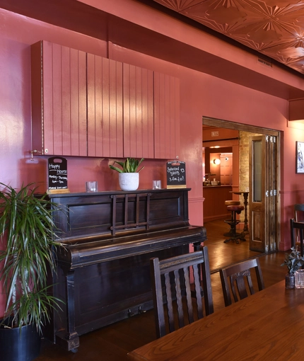 Internal seating area in a pub restaurant