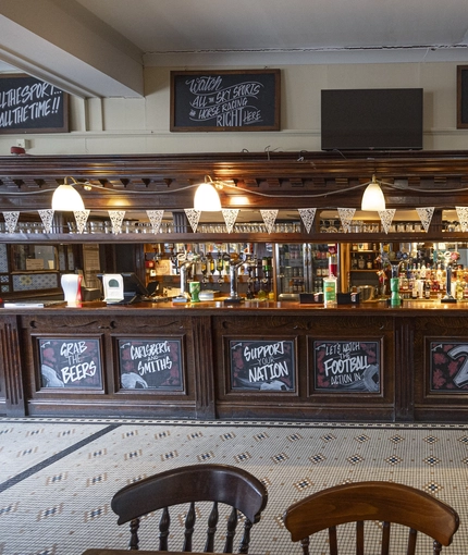 Interior shot of the bar