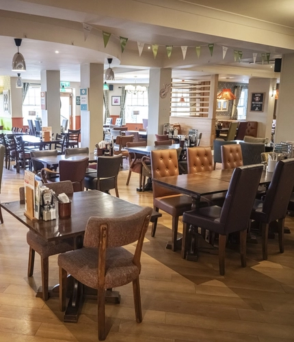 interior restaurant and seating area