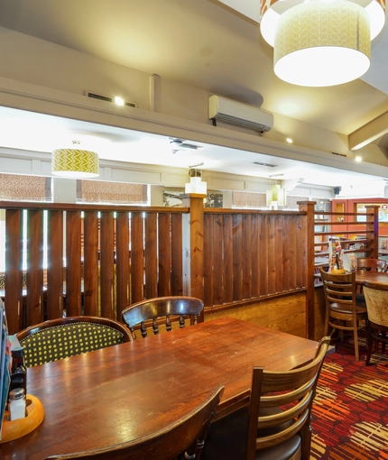 Restaurant area in a pub