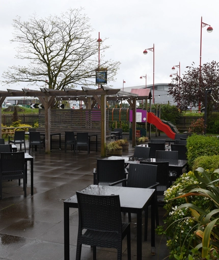 exterior beer garden