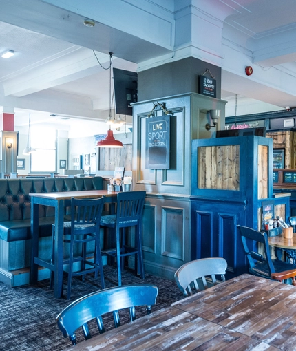 interior of the restaurant with seating aera