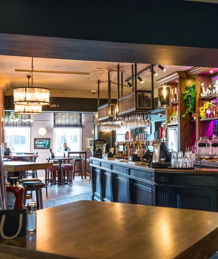 Interior bar and restaurant area