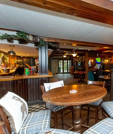 interior seating area of the pub