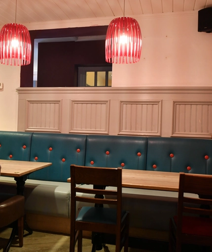 interior seating area of the pub