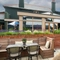 The beer garden at the Prince Of Wales,