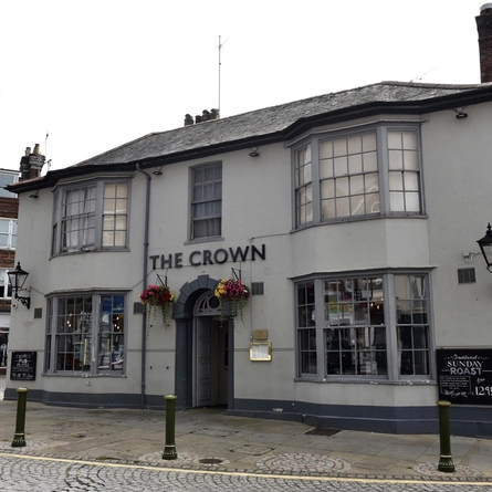 External view of a pub entrance