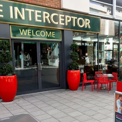 exterior seating area of a pub