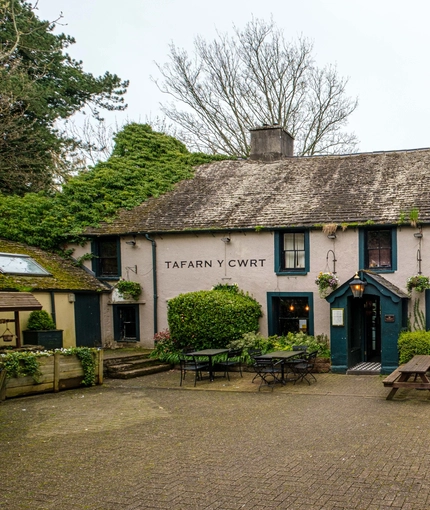 exterior of the venue with beer gardens