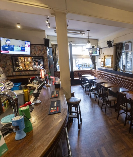 interior bar and seating area