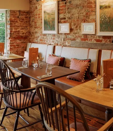 Internal restaurant and seating area.