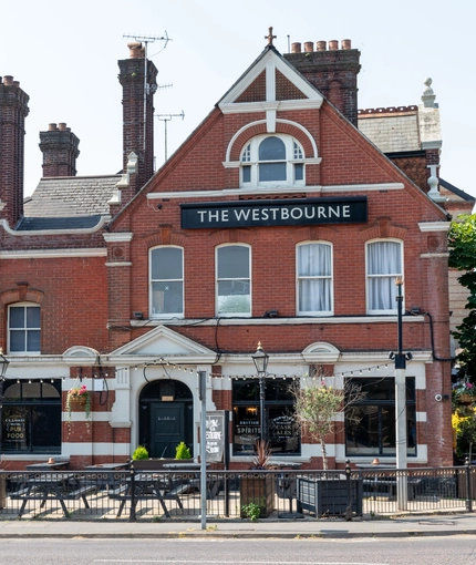 External view of a pub entrance