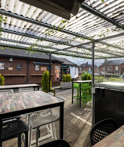 exterior beer garden