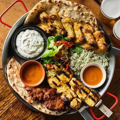 Seared Indian platter