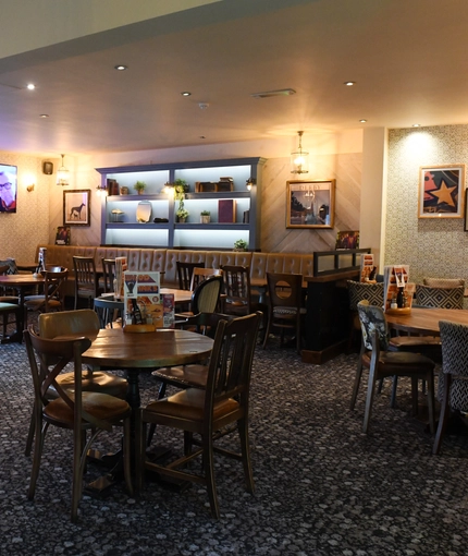 interior restaurant and seating area