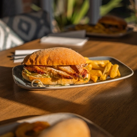 A served main Chicken and Bacon Sub available at Hungry Horse venues.