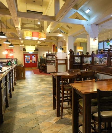 interior restaurant and seating area