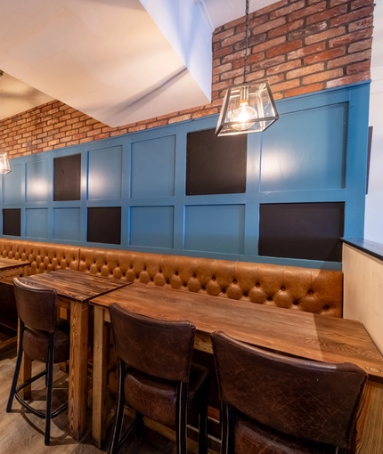 interior restaurant and seating area