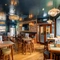 The restaurant area of the Brewmaster.