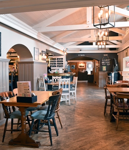 Interior shot of the seating area