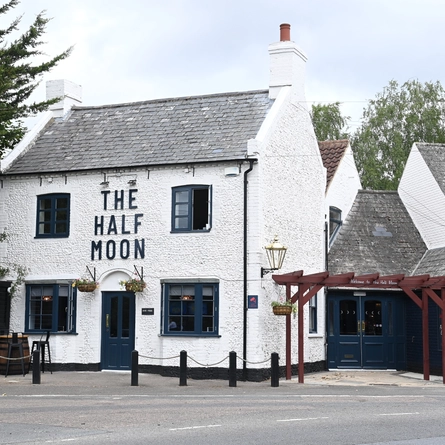 The exterior facade of the Half Moon.