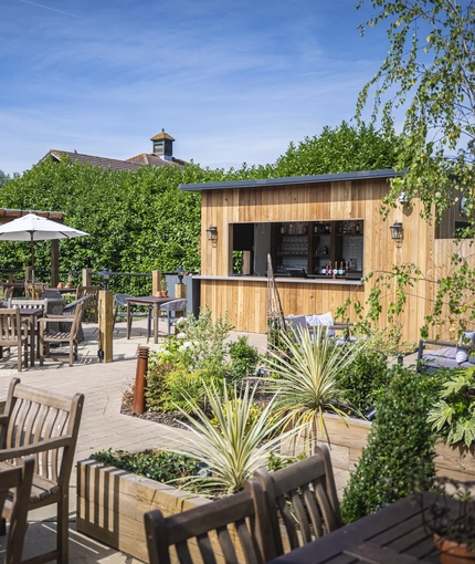 The beer garden at the Boat House.