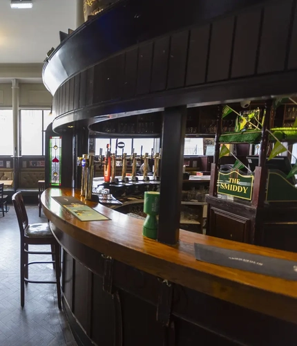 interior bar and seating area
