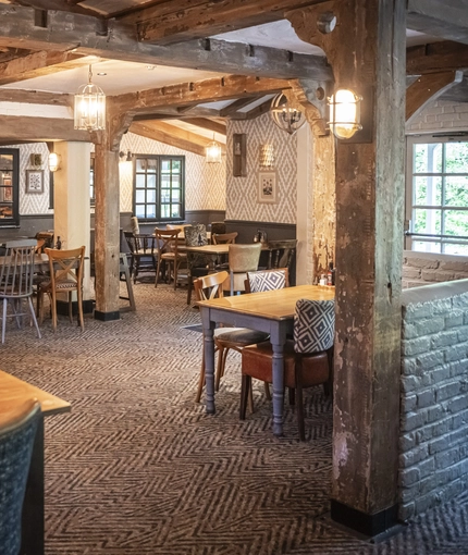 interior seating area of the pub