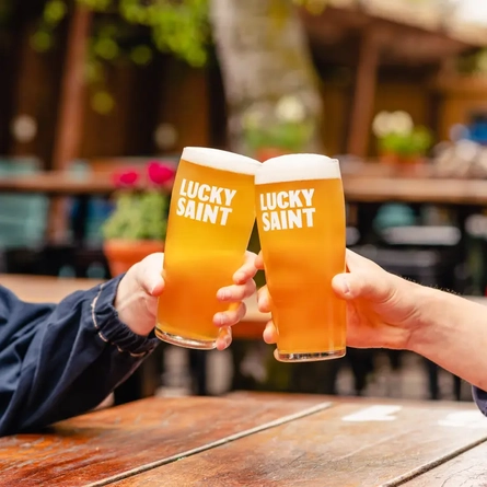 Crafted - Lucky Saint - Cheers between 2 Lucky Saint Glasses