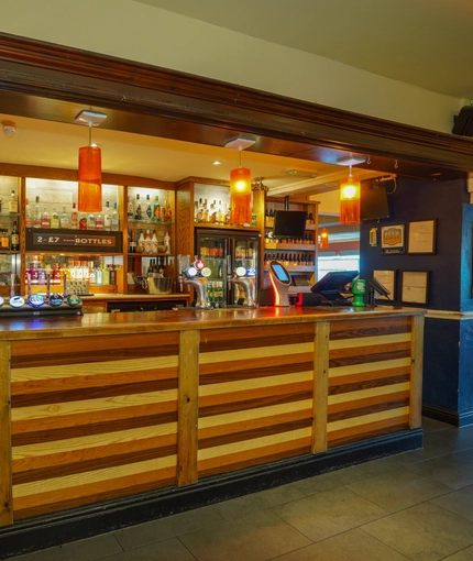 Interior bar of a pub.