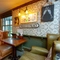 interior seating area and restaurant