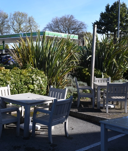 exterior of the beer garden