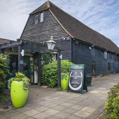 Exterior view of a pub entrance