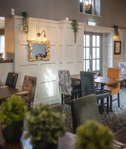 interior restaurant and seating area
