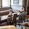 Interior dining area of a pub.