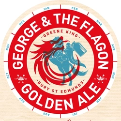 A pump clip for George and the Flagon.