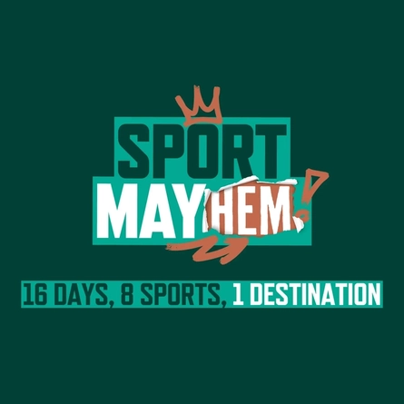 A Landing Page Benner promoting the Sport Mayhem event at selected Greene King Sport venues.