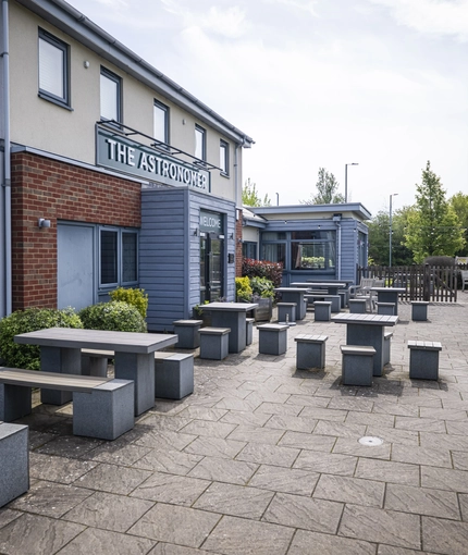 Beer garden outside a pub